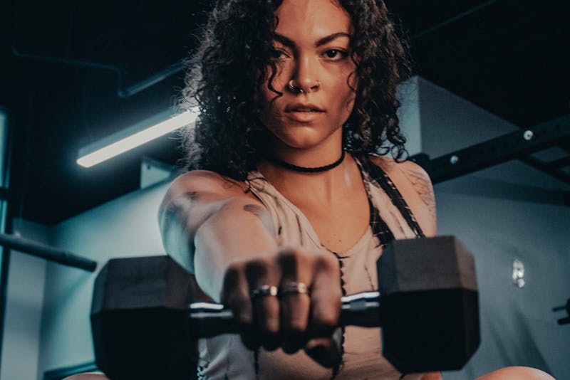 a woman doing body weight squats