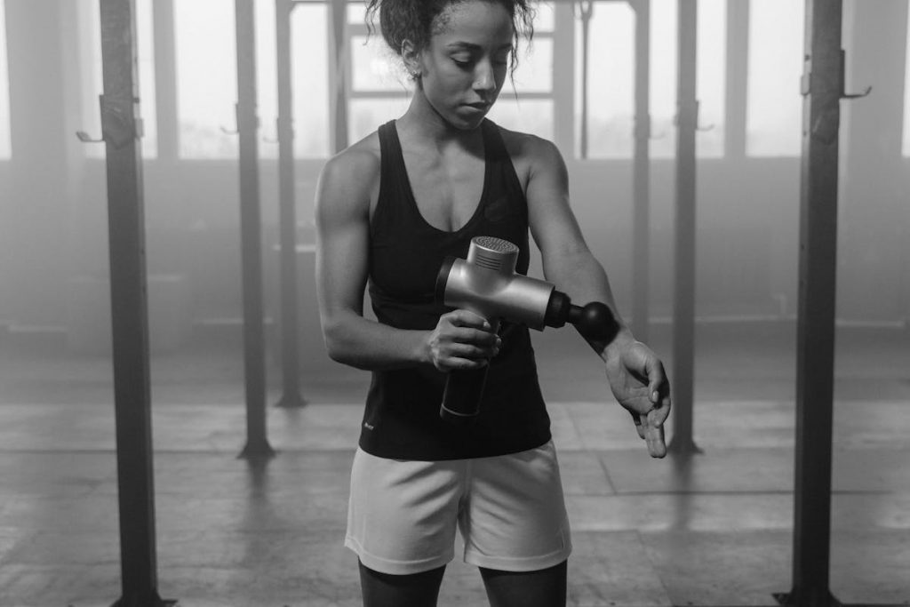 a woman taking some rest after a workout